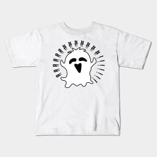 AAAAHHHH!!!!! Cute Halloween Screaming Ghost. Kids T-Shirt